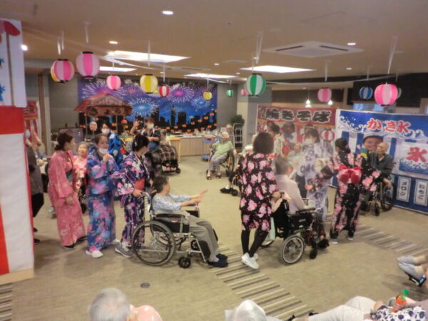 CIMG3145 600x450 - ユニット夏祭り・・盆踊り＆ソーラン節編